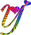 Kaz_Creations Alphabets Colours Letter  Y - GIF animado gratis