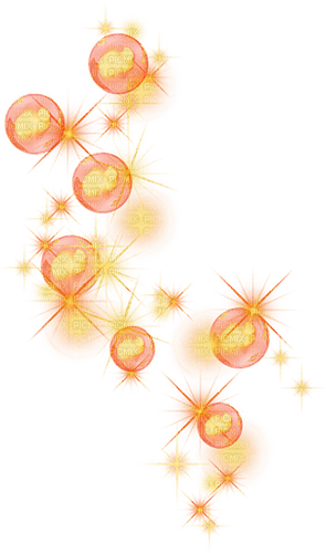 Bubbles.Sparkles.Orange - Free PNG