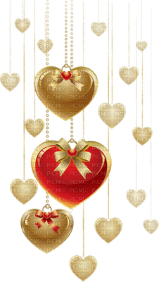 Kaz_Creations Heart Hearts Love Valentine Valentines Hanging Dangly Things - Free PNG