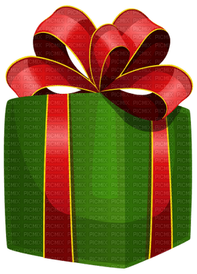 Kaz_Creations Gift Box Birthday Ribbons Bows  Occasion Green Red - ingyenes png
