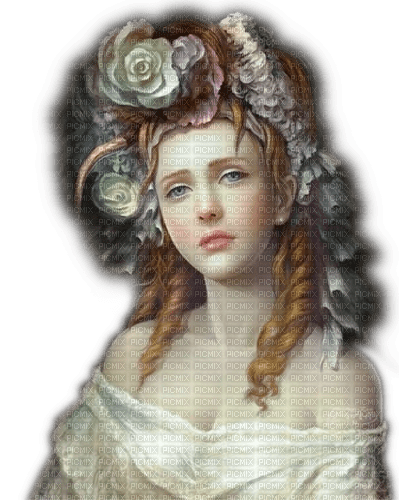 Rena Fantasy Flower Girl Woman Art - 無料png
