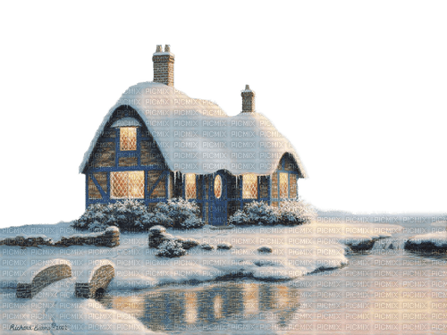 noel, maison,christmas, hiver paysage,Pelageya - безплатен png