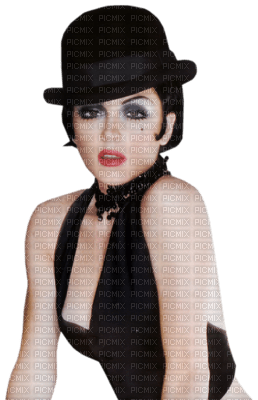 tube femme chapeau noir - png grátis