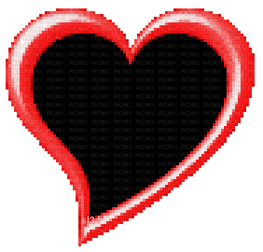 coe coeur love rouge glitter gif deco animé - Zdarma animovaný GIF