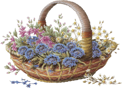 cesta de flores - 無料png