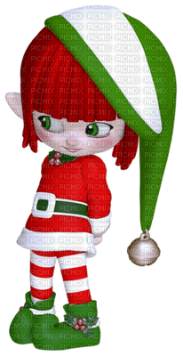 Kaz_Creations Dolls Cookie Elfs Red and Green Christmas - 免费PNG