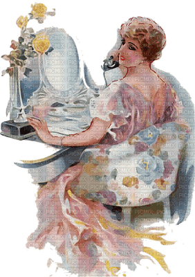 vintage woman laurachan - besplatni png