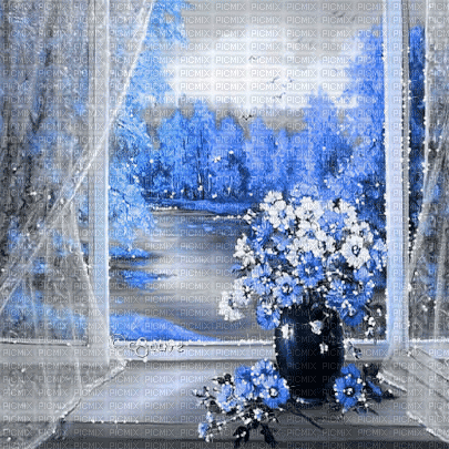 soave background animated vintage room windows - Gratis animerad GIF