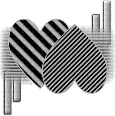 Heart, Hearts, Love, Valentine, Happy Valentine's Day, Deco, Decoration, Effect, Effects, Black, Grey, White, Silver - Jitter.Bug.Girl - GIF animado gratis