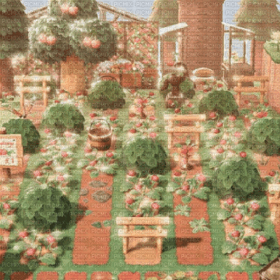 Strawberry Fields Background - Nemokamas animacinis gif