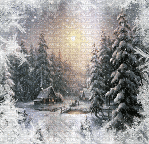 winter animated background - GIF animé gratuit