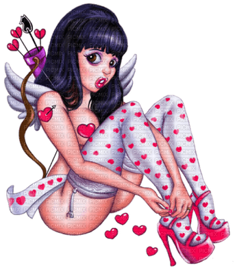 Kaz_Creations Woman Femme Hearts Love Valentines Day - PNG gratuit