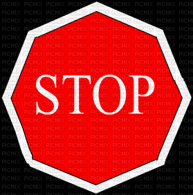 panneau stop - GIF animé gratuit
