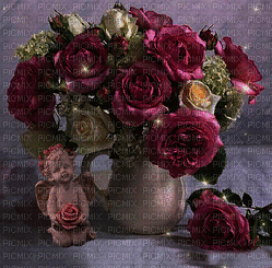 florist with flowers11 - Безплатен анимиран GIF