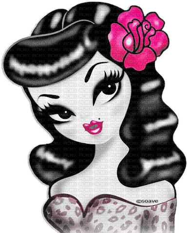 soave woman rockabilly vintage summer pin up - Free PNG