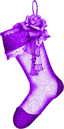 Stocking.Rose.Purple - бесплатно png
