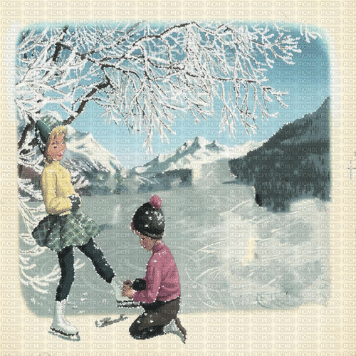 vintage winter milla1959 - Animovaný GIF zadarmo