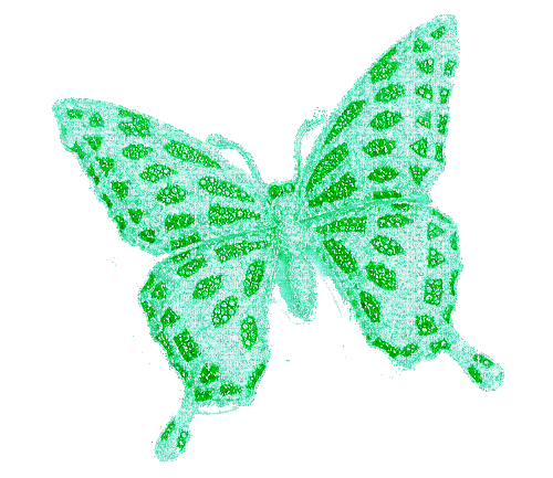 turquoise butterfly - Бесплатный анимированный гифка