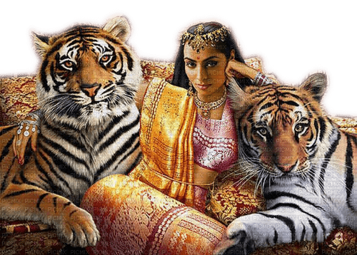 Rena Tiger Girl Woman Frau - бесплатно png