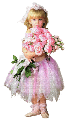 Kaz_Creations  Baby Enfant Child Girl Flowers - PNG gratuit