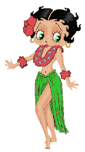 BETTY BOOP hula - zdarma png