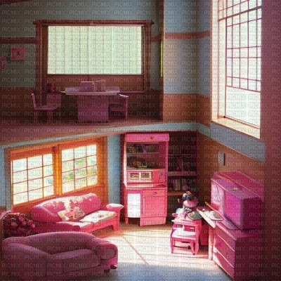 Pink Dolls House Interior - δωρεάν png
