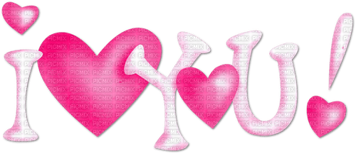I love You.Text.Hearts.White.Pink - gratis png