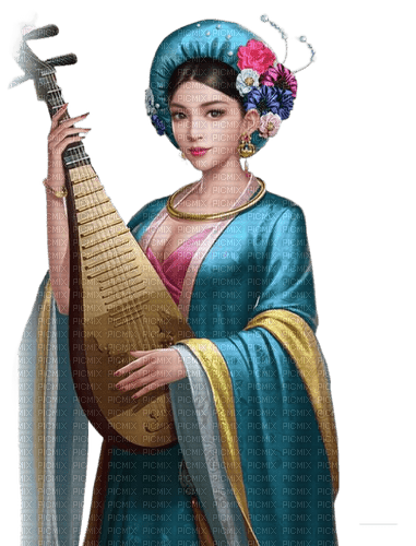 Азиатская женщина - nemokama png