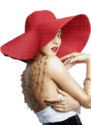 Kaz_Creations Woman Femme Red Hat - png grátis