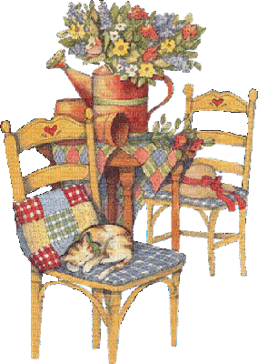 Country Chairs Decoration - Nemokamas animacinis gif