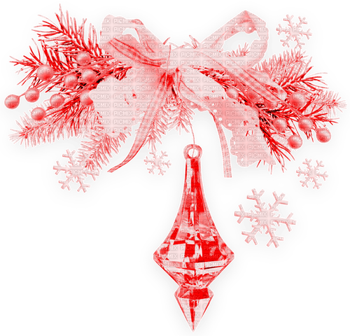 Christmas.Winter.Cluster.Red - 免费PNG