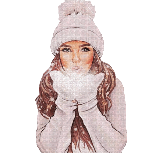 winter woman milla1959 - Free animated GIF