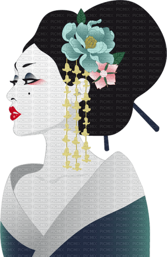 Japan Geisha , design, adam64 - bezmaksas png