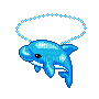 blue dolphin sparkly necklace bracelet cute - Animovaný GIF zadarmo