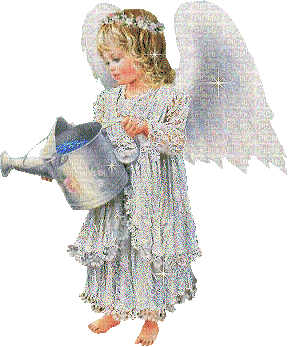 angel watering - Безплатен анимиран GIF
