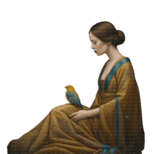 springtimes woman bird - δωρεάν png