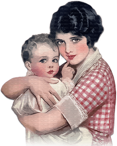 soave woman vintage children mother pink - δωρεάν png