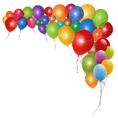 Kaz_Creations Party Birthday Balloons - gratis png