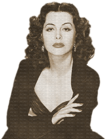 soave woman vintage face hedy lamarr sepia - 無料png