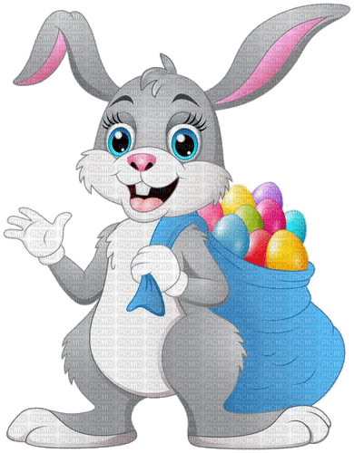 Osterhase mit Sack, Ostereier, - 無料png