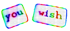 you wish! rainbow letter beads - Bezmaksas animēts GIF