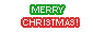 merry christmas red and green text tiny small - GIF animé gratuit