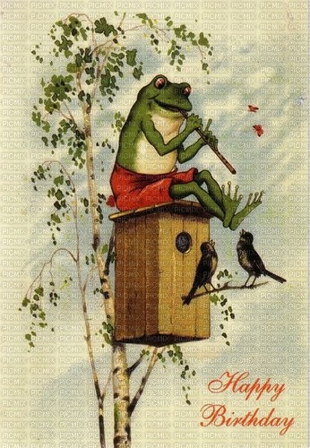 Cute Vintage Frog - besplatni png