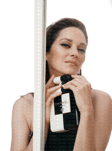 Chanel Perfume Woman Black White - Bogusia - gratis png
