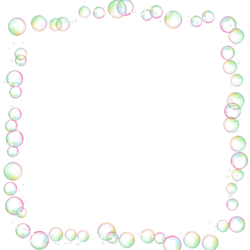 Bubbles frame (Created with FireAlpaca) - gratis png