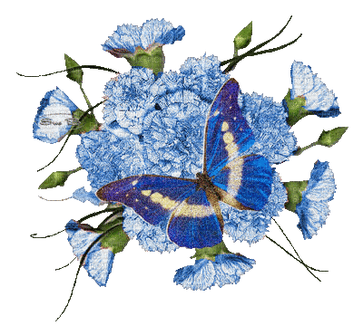 Flowers blue bp - Nemokamas animacinis gif