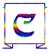 Lettre C Arc en ciel - Darmowy animowany GIF