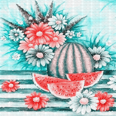 soave background animated fruit summer flowers - Darmowy animowany GIF