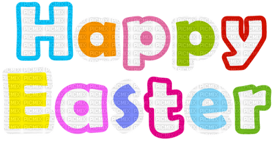 Kaz_Creations Easter Deco Text Logo Happy Easter - bezmaksas png