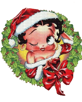 Christmas Betty Boop bp - Gratis animeret GIF